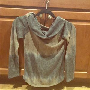 Soft cowl neck sweater with leggings